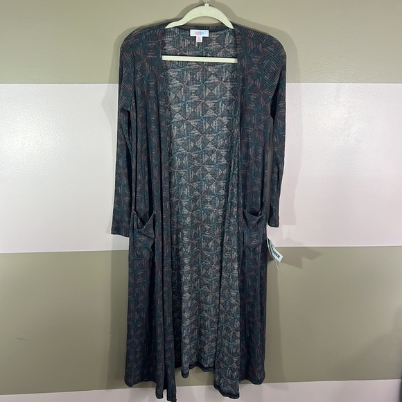 LulaRoe Sarah Multicolor Cardigan Sweater XS - Picture 1 of 6